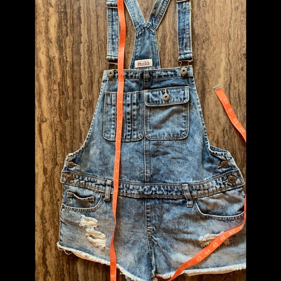 MUDD DENIM JEAN-OVERALLS SIZE Large JR - Picture 5 of 6